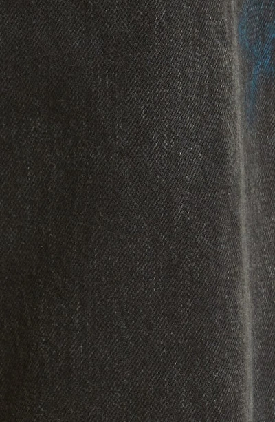Shop Maison Margiela Paint Splatter Rigid Straight Leg Jeans In Washed Black