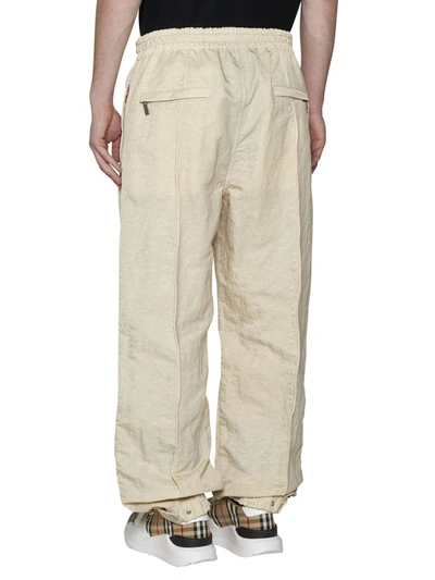 Shop Burberry Trousers In Soap