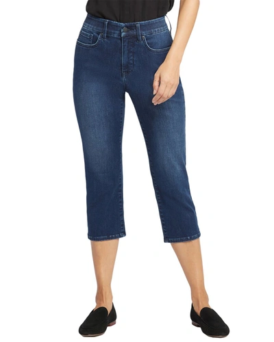 Shop Nydj Waist Match Slim Straight Crop Prospect Jean In Blue