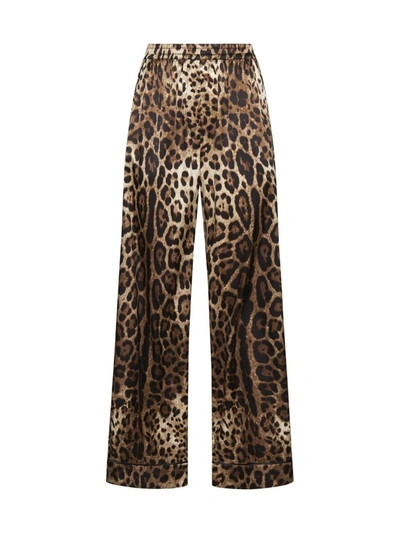 Dolce & Gabbana Leopard-print Straight-leopard Pants In Leo New