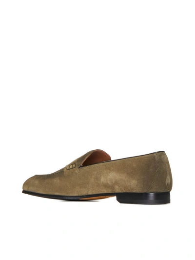 Shop Doucal's Flat Shoes In Oliva + F.do Nero