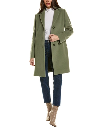 Shop Cinzia Rocca Icons Wool & Cashmere-blend Coat In Green