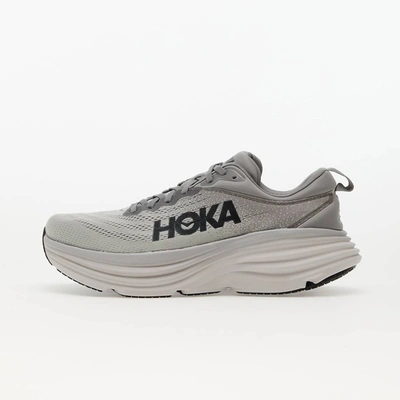 Shop Hoka Men's Bondi 8 Running Shoes - D/medium Width In Sharkskin / Harbor Mist In Grey