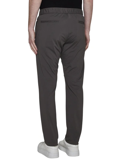 Shop Herno Trousers In Tortora Chiaro