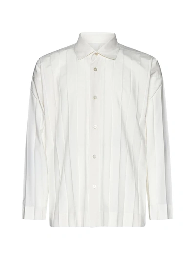 Shop Issey Miyake Homme Plisse  Shirts In White