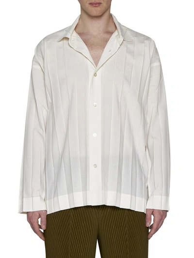 Shop Issey Miyake Homme Plisse  Shirts In White
