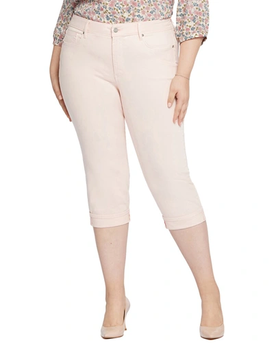 Nydj Plus Marilyn Crop Pink Dusk Jean In Pink