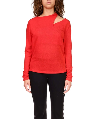 Shop Sanctuary Date Night Knit Top In Rouge In Pink