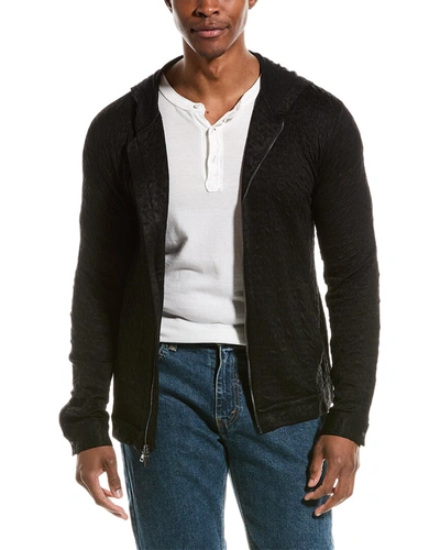 Shop John Varvatos Shubert Regular Fit Zip Front Hoodie In Black