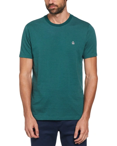 Shop Original Penguin Micro Stripe T-shirt In Green