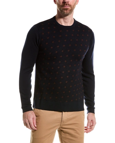 Shop Raffi Merino Wool Crewneck Sweater In Black