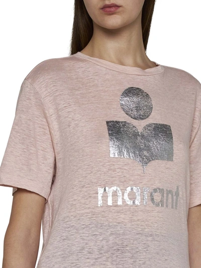 Shop Isabel Marant Étoile Marant Etoile T-shirts And Polos In Pearl Rose/silver