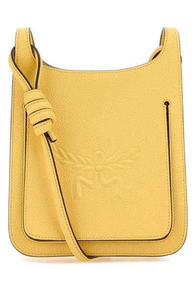 Shop Mcm Shoulder Bags In Yellow