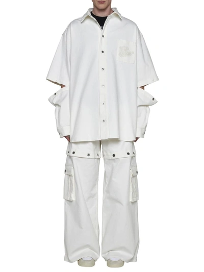 Shop Off-white Off White Shirts In White Raw