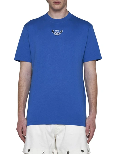Shop Off-white Off White T-shirts And Polos In Blue
