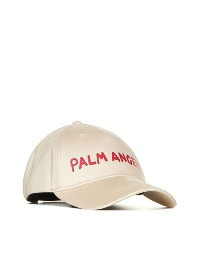 Shop Palm Angels Hats In Off White Red