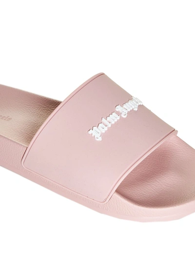 Shop Palm Angels Sandals In Pink White