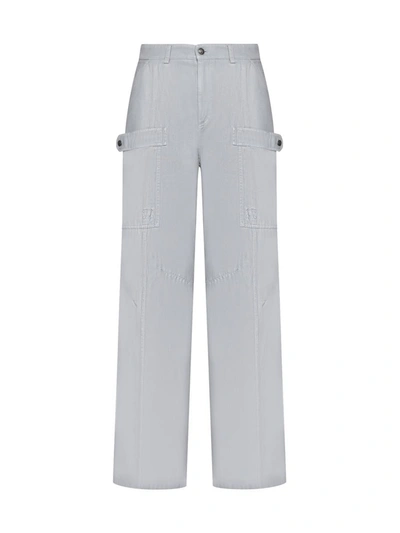 Shop Palm Angels Trousers In Light Grey Light