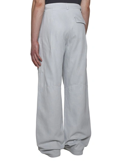 Shop Palm Angels Trousers In Light Grey Light