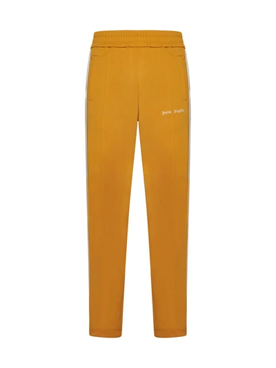 Shop Palm Angels Trousers In Orange Off White