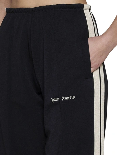 Shop Palm Angels Trousers In Black Off White
