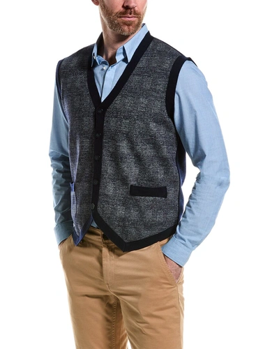 Shop Raffi Wool & Cashmere-blend V-neck Vest In Grey