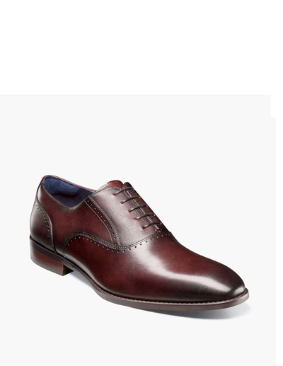 Shop Stacy Adams Kalvin Plain Toe Oxford Shoe In Burgundy In Brown