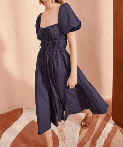 Shop Ulla Johnson Palma Dress In Midnight In Blue