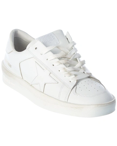 Shop Golden Goose Stardan Leather Sneaker In White