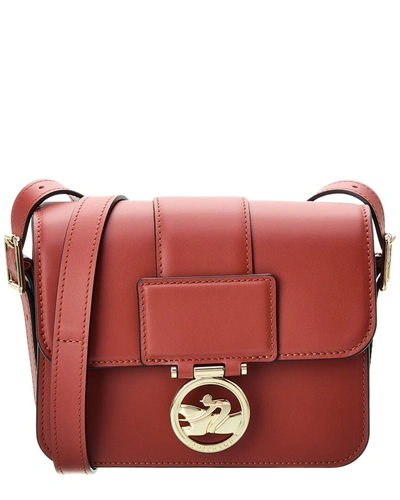 Shop Longchamp Box-trot Leather Shoulder Bag In Pink