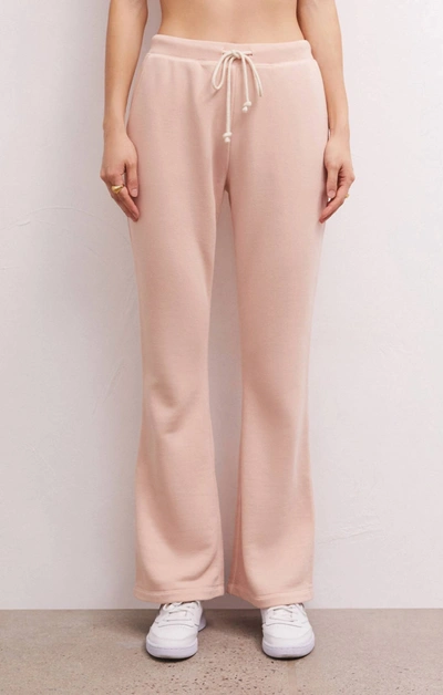 Shop Z Supply Shane Flare Pant In Soft Pink In Beige
