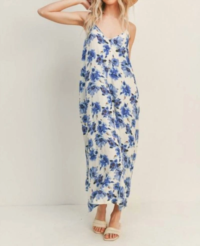 Shop Lush Arabella Floral Maxi Dress In Cobalt In Multi