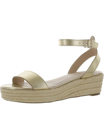 Shop Find. Womens Leather Ankle Strap Wedge Sandals In Beige