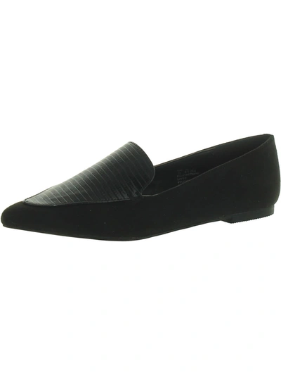 Shop Feversole Womens Textured Slip-on Loafers In Black