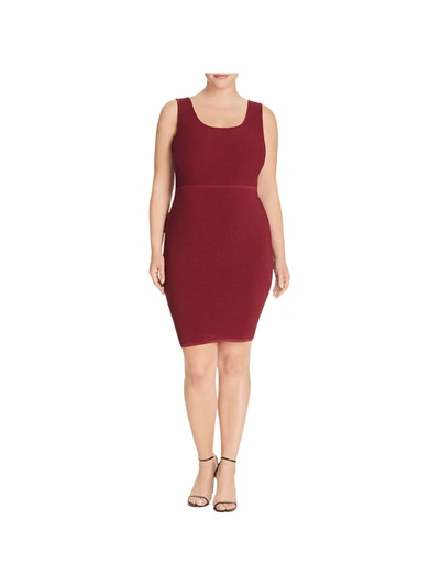 Shop Tart Plus Beri Womens Textured Sleeveless Sheath Dress In Red