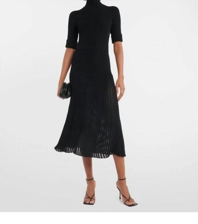 Shop Dorothee Schumacher Sleek Plisse Dress In Black