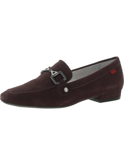 Shop Marc Joseph West Houston Womens Leather Slip-on Loafers In Red