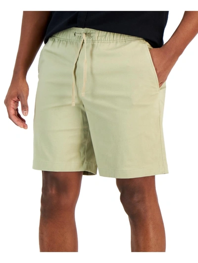 Shop Alfani Mens Drawstring Pockets Casual Shorts In Yellow