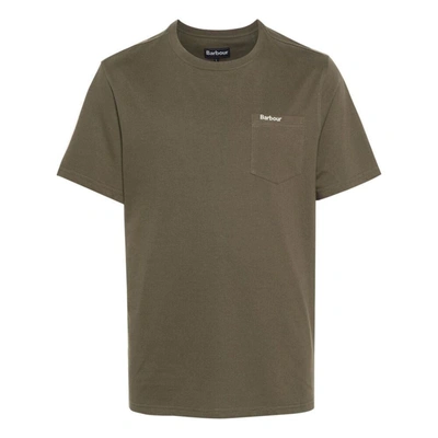 Shop Barbour T-shirts In Green
