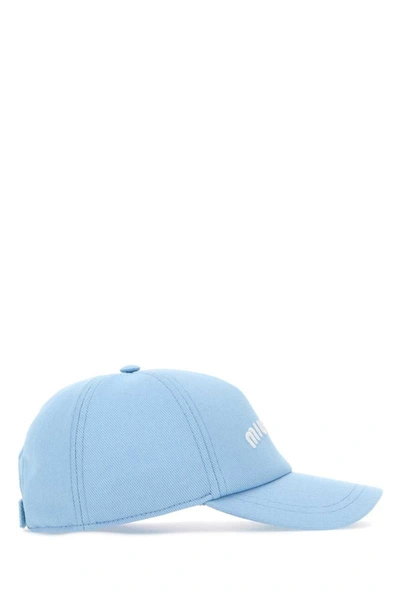 Shop Miu Miu Hats And Headbands In Blue