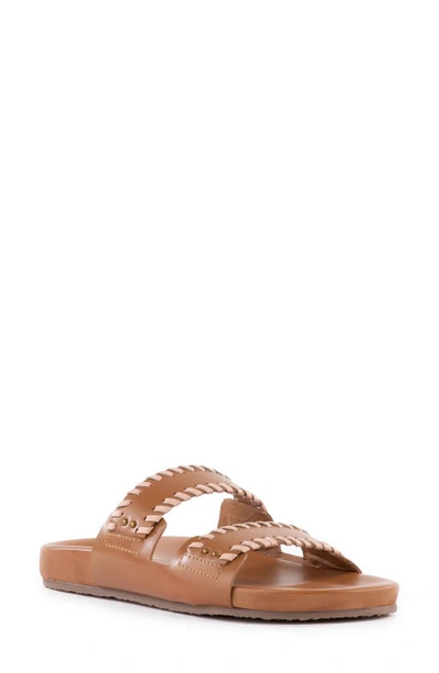 Shop Seychelles Catch A Wave Whipstitch Sandal In Tan/blush