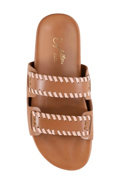 Shop Seychelles Catch A Wave Whipstitch Sandal In Tan/blush