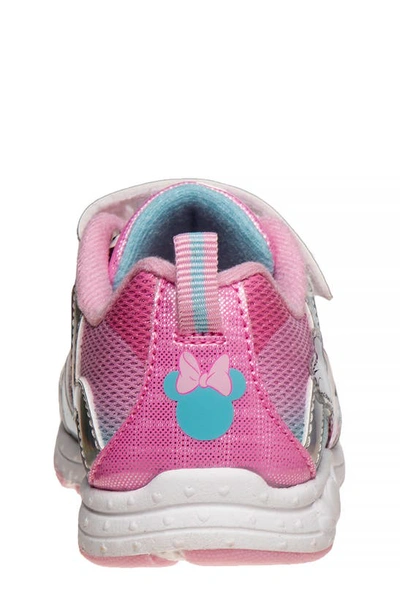 Shop Josmo Kids' Minnie Mouse Sneaker In Silver Holo Pink