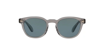 Shop Oliver Peoples Photochromic Sheldrake Ov5036s 002 Round Sunglasses In Blue