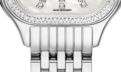 Shop Michele Meggie Diamond Dial Bracelet Watch, 29mm In Gold