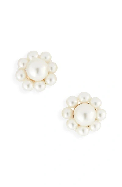 Shop Simone Rocha Mini Daisy Imitation Pearl Stud Earrings