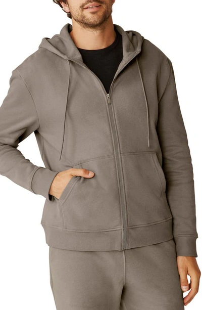 Shop Beyond Yoga Every Body Cotton Blend Zip Hoodie In Birch