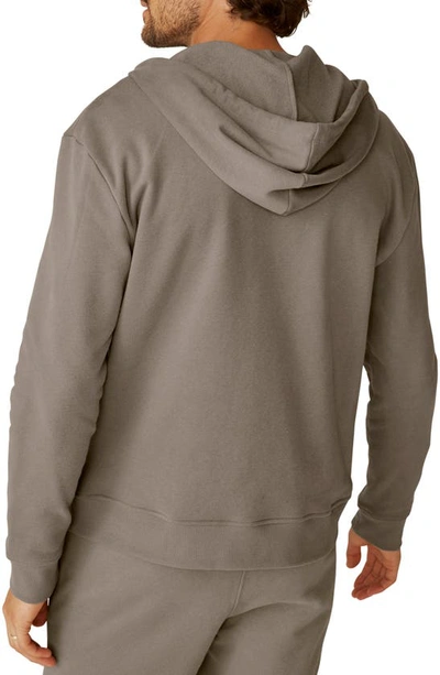 Shop Beyond Yoga Every Body Cotton Blend Zip Hoodie In Birch