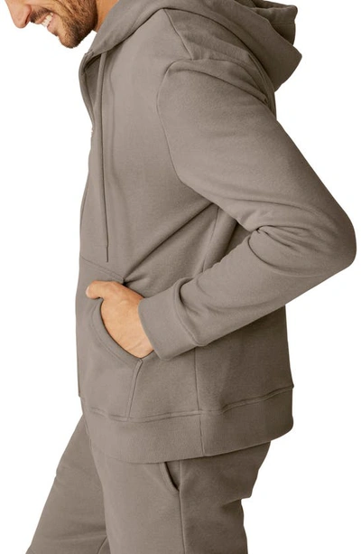 Beyond Yoga Every Body Cotton Blend Zip Hoodie In Birch