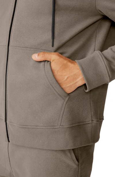 Beyond Yoga Every Body Cotton Blend Zip Hoodie In Birch